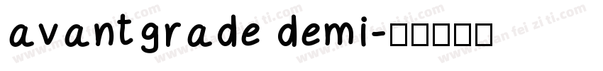 avantgrade demi字体转换